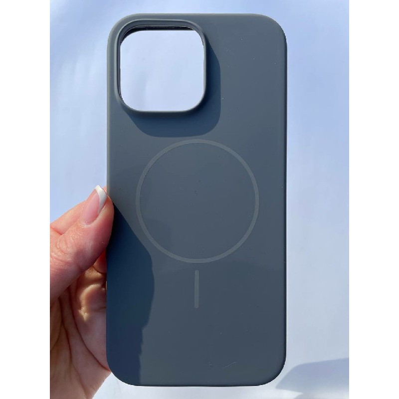 Silicone Case Full Protective (AA) with MagSafe для iPhone 16 Pro  (Grey)-0