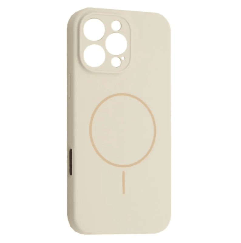 Silicone Case Full Camera Protective (AA) with MagSafe для iPhone 16 Pro (Antique white)-0