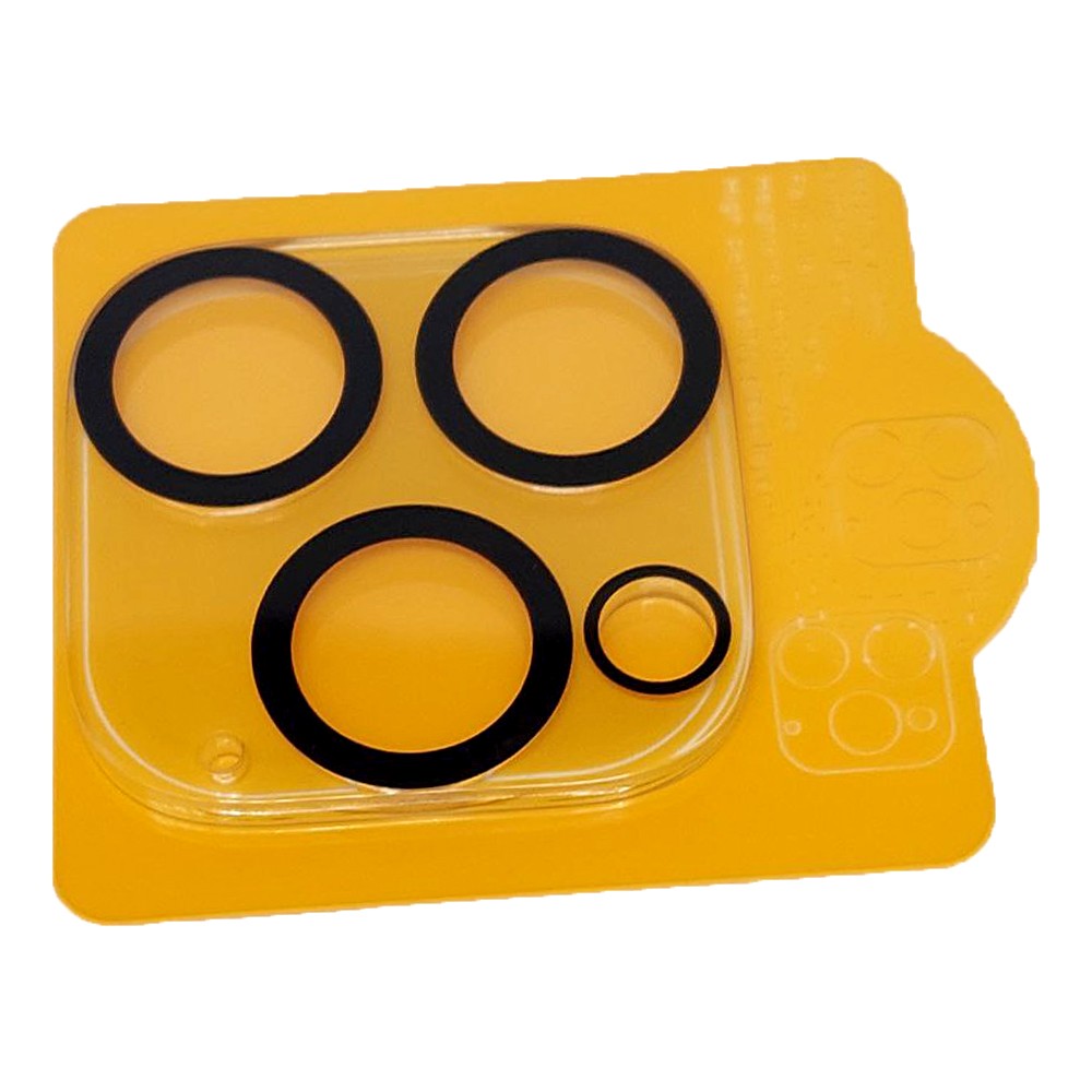 Захиcне скло 3D Camera Lens glass для iPhone 16 Pro/ 16 Pro Max (Clear/Black)-0