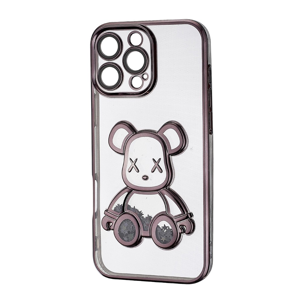 Накладка Cute Shining Bear для IPhone 14 Pro  чорна-0