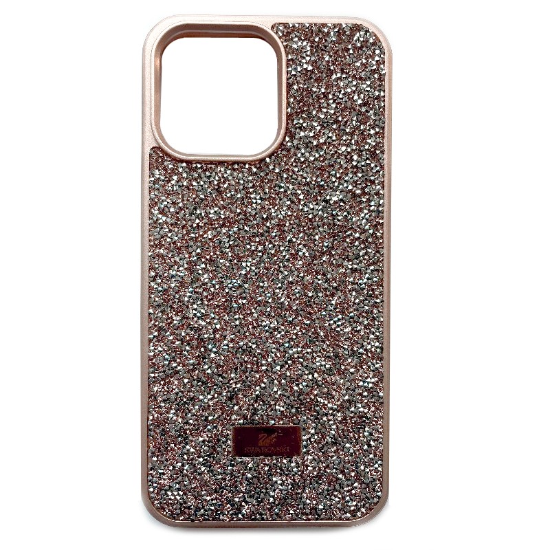 Накладка SW Grainy Diamonds для IPhone 16 Pro Max рожеве золото-0