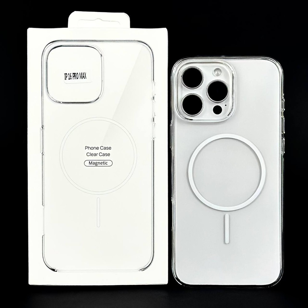 Чохол  PC Glossy Magnetic для IPhone 16 Pro Max 6.9" (Прозорий)-1