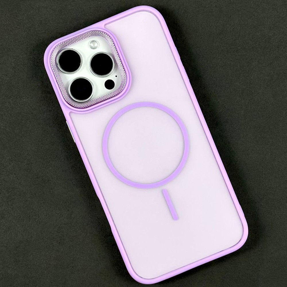 Чохол Magsafe MATTE Corrugated Camera для iPhone 16 Pro Max рожевий-0