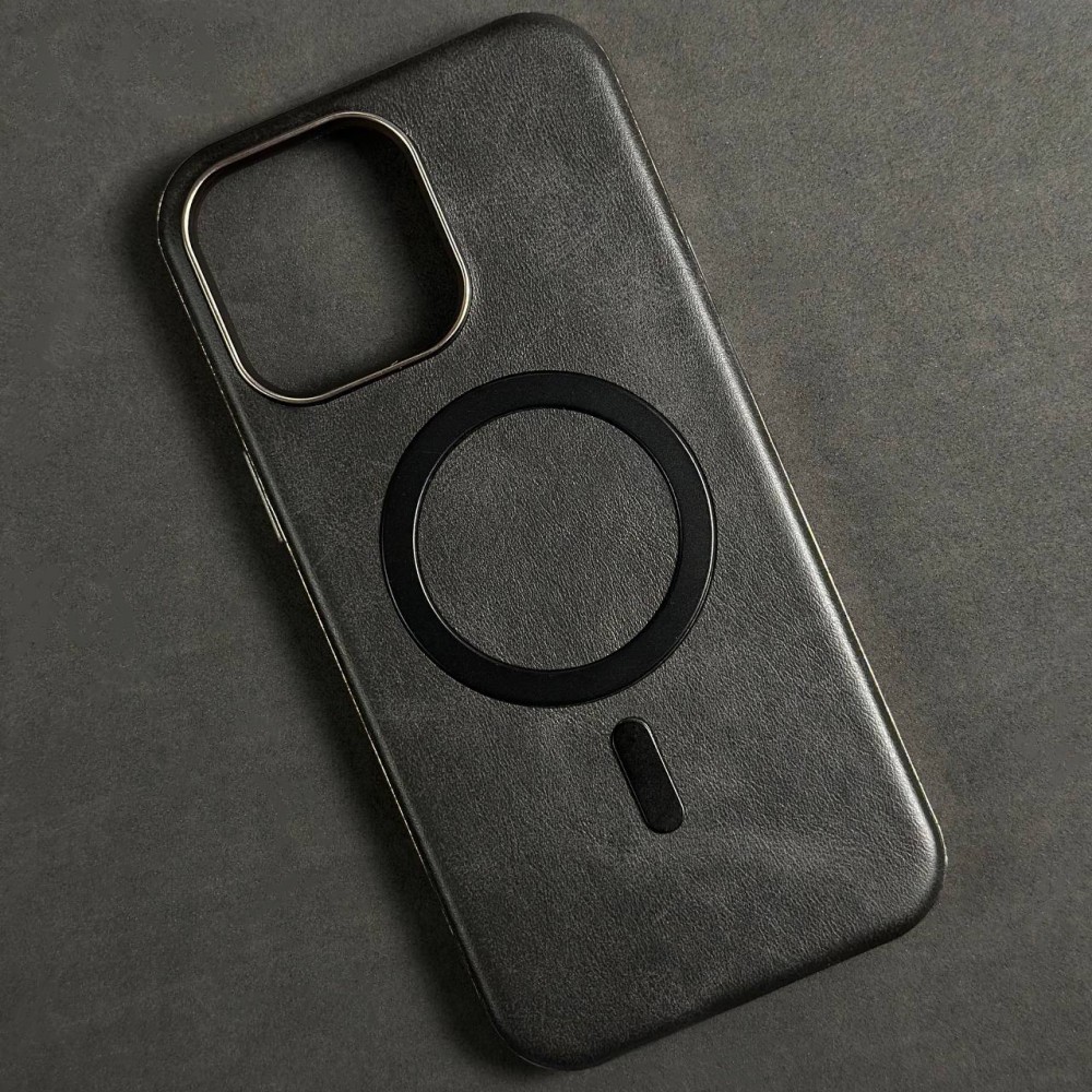 Чохол Leather Magnetic для IPhone 11 чорна-0