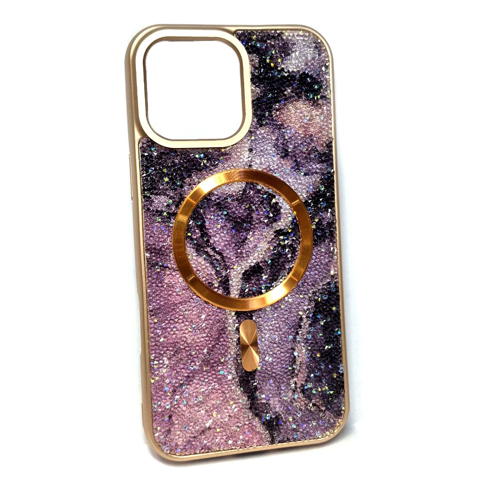 Чохол Crystal Geode MagSafe для Iphone 16 Pro Max (Gold)-0
