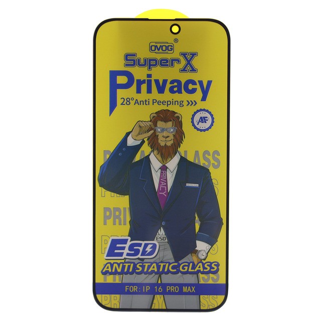 Захисне скло Privacy Super X для iPhone 16 Pro Max антишпигун-0