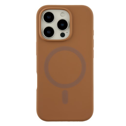 Silicone Case Full Protective (AA) with MagSafe для iPhone 16 Pro Max (New brown)-0