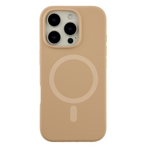 Silicone Case Full Protective (AA) with MagSafe для iPhone 16 Pro Max (Desert gold)-0