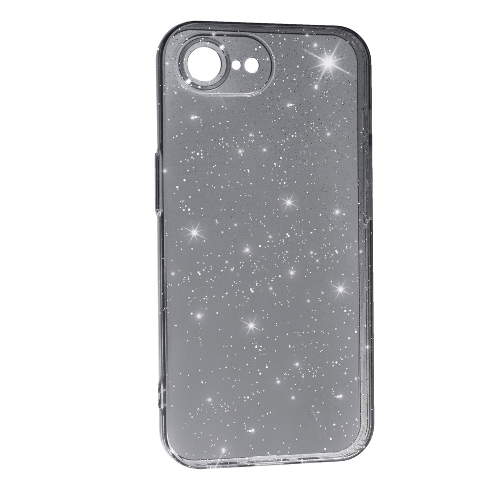 Чохол Molan Cano Glossy Jelly для IPhone 16E чорний з блискітками-0
