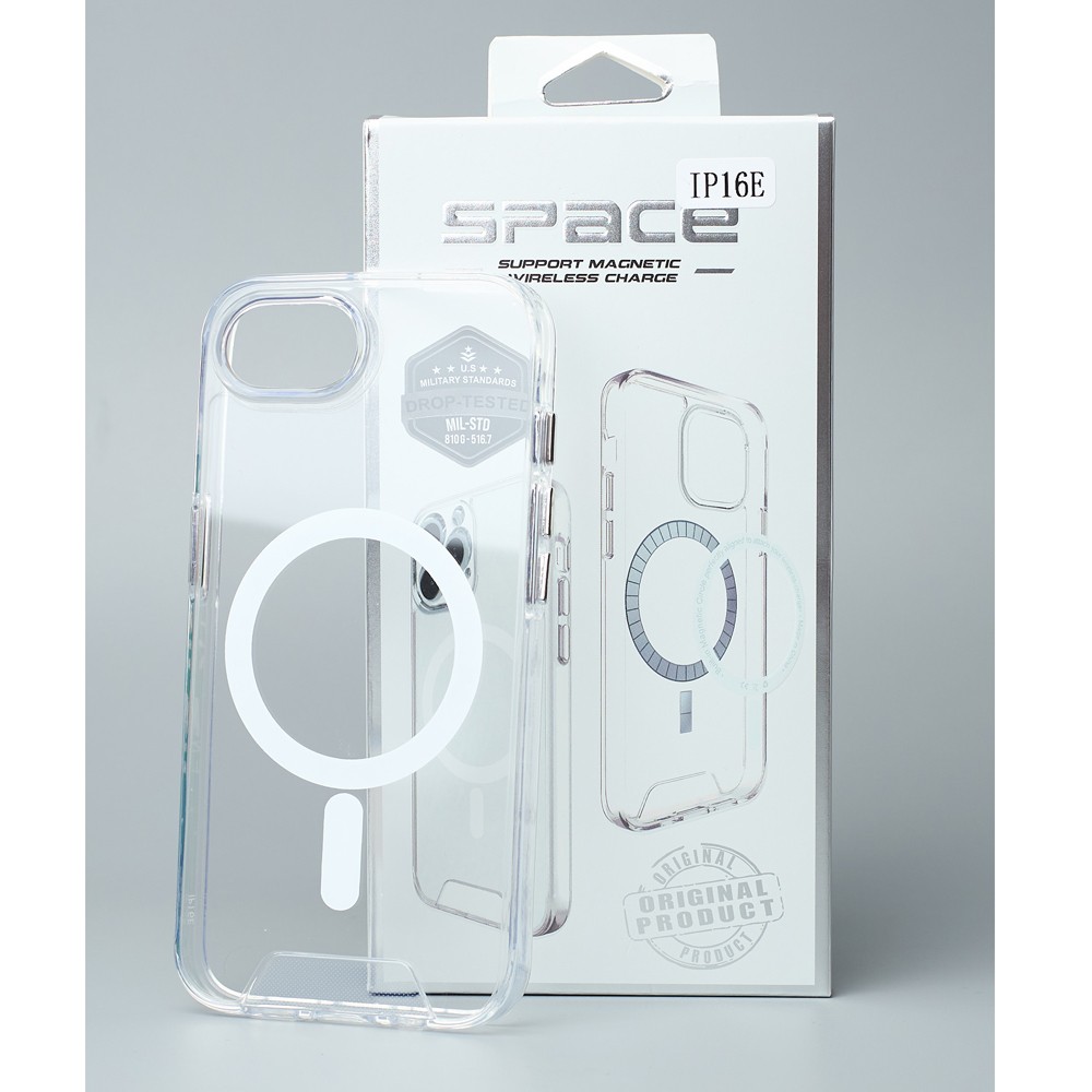 Накладка Magsafe для iPhone 16E прозора-0
