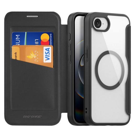 Книжка Dux Ducis Skin X Pro with MagSafe для iPhone 16E (Black)-0