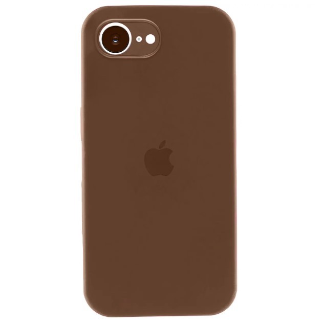 Silicone Case Full Camera Protective (AA) для iPhone 16E / 17E (Brown)-0