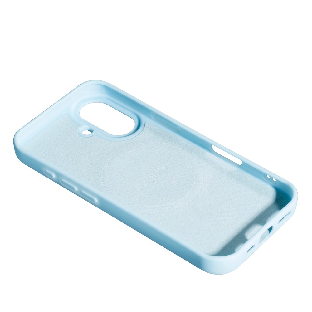 Silicone Case Full Camera Protective (AA)  with MagSafe для iPhone 17 (Light blue)-1