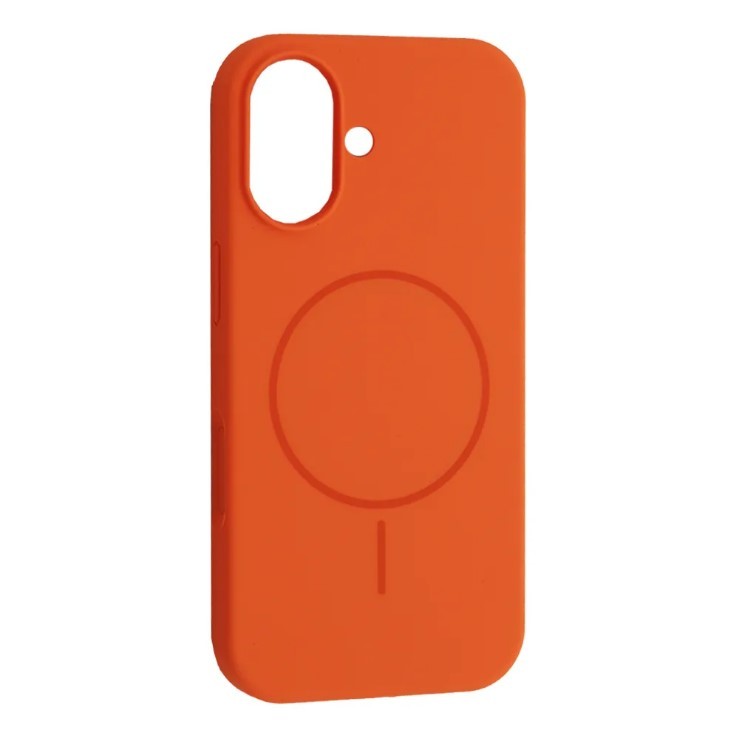 Silicone Case Full Protective (AA) with MagSafe для iPhone 17 (Orange)-0