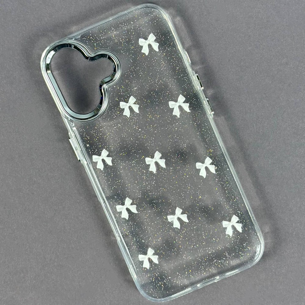 Накладка Shiny Crystal bow для Iphone 17   (White)-0