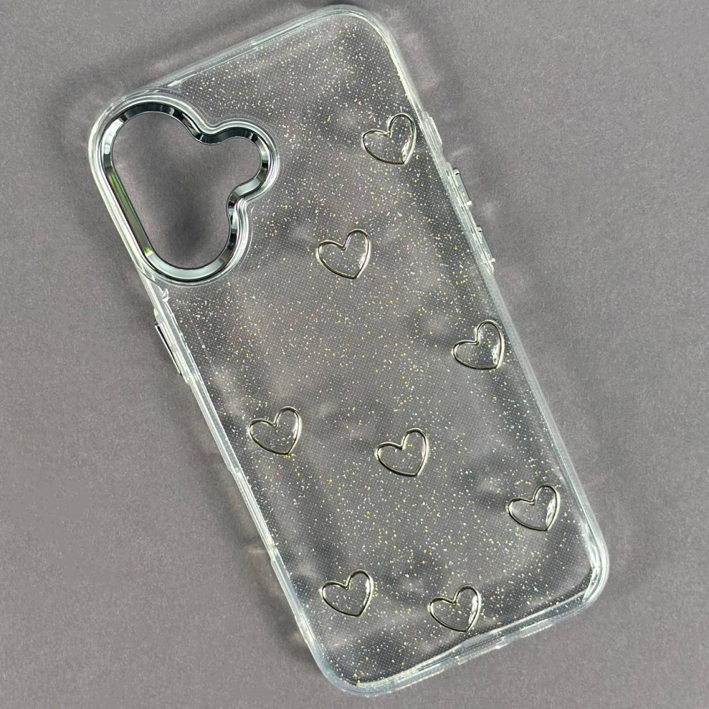 Накладка Shiny Crystal bow для Iphone 17 (Hears)-0