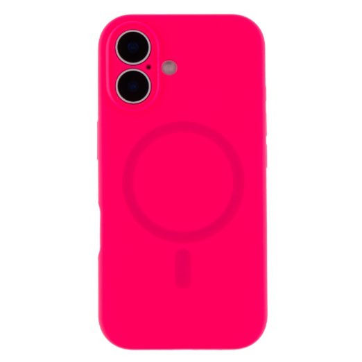 Silicone Case Full Protective (AA) with MagSafe для iPhone 17 (Barbie pink)-0