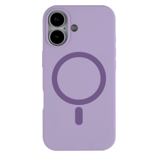 Silicone Case Full Protective (AA) with MagSafe для iPhone 17 (Light purple)-0
