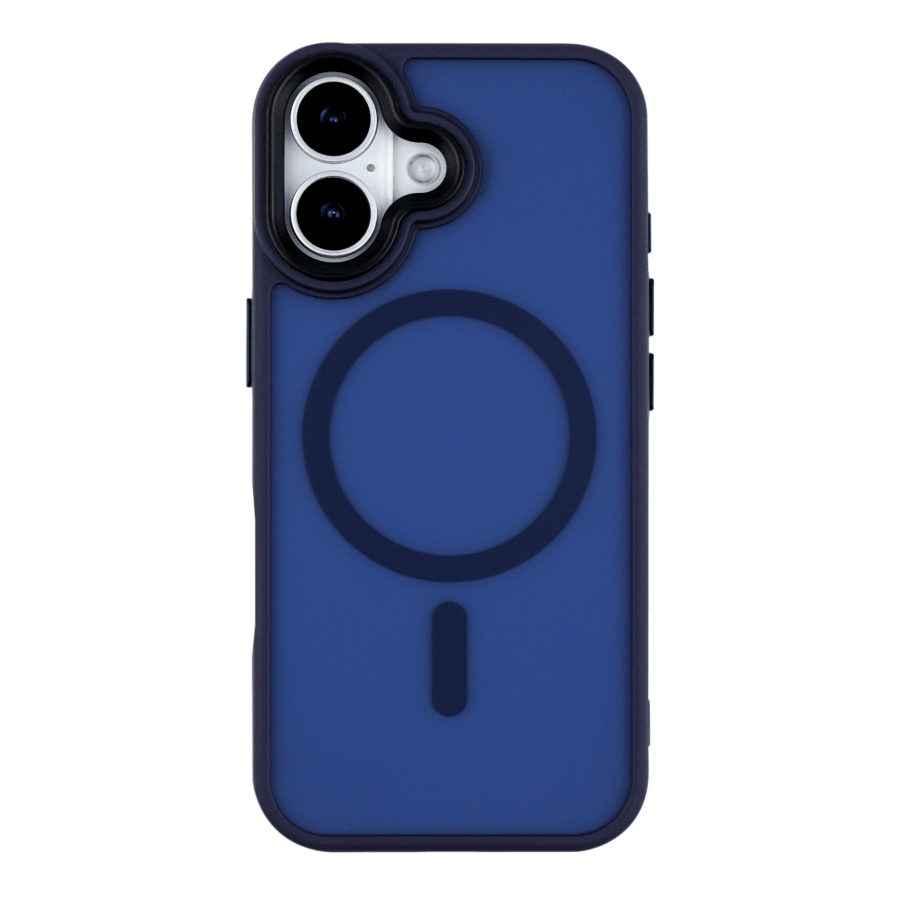 Накладка Magsafe MATTE ACRYLIC для iPhone 17  темно синя-0