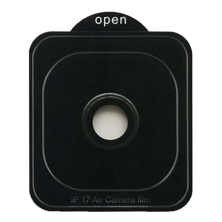 Захисне скло Metal Classic на камеру для iPhone 17 Air  (6.6") (Чорний / Black)-0