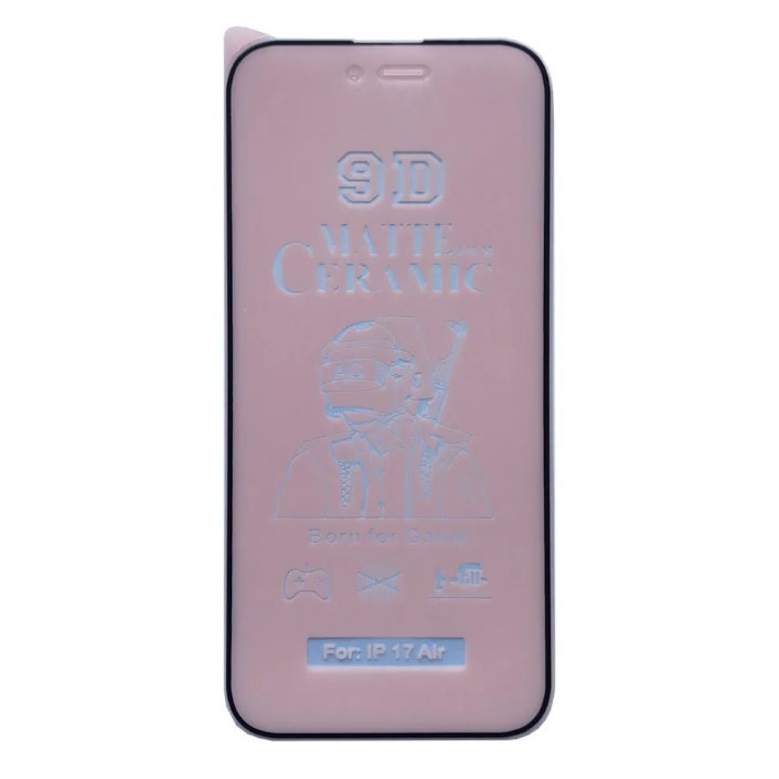 Гнучке скло Ceramic MATT для IPhone 17 Air  матове з чорною рамкою-0