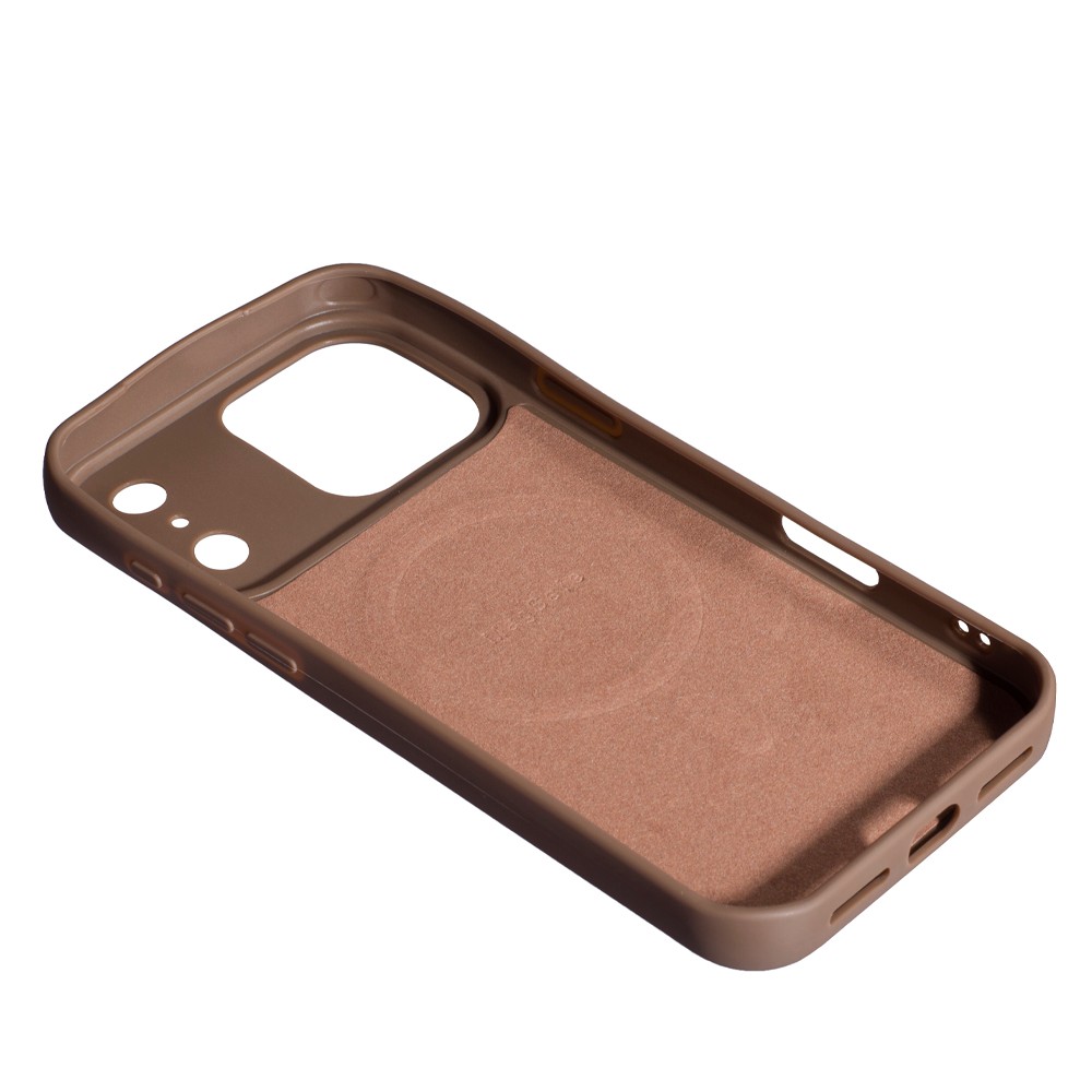 Silicone Case Full Camera Protective (AA)  with MagSafe для iPhone 17 Pro (Brown)-1