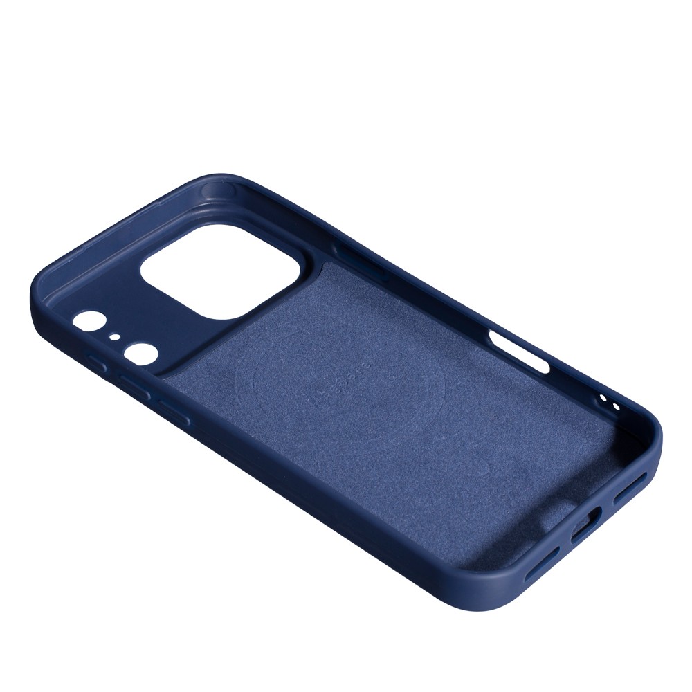 Silicone Case Full Camera Protective (AA)  with MagSafe для iPhone 17 Pro (Dark blue)-1