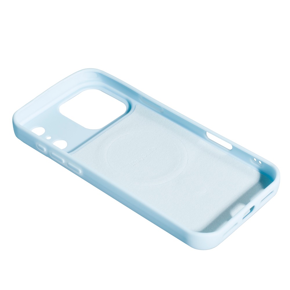 Silicone Case Full Camera Protective (AA)  with MagSafe для iPhone 17 Pro (Light blue)-1
