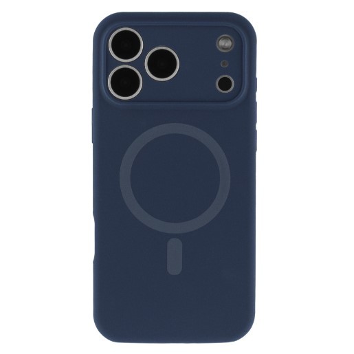 Silicone Case Full Camera Protective (AA) with MagSafe для iPhone 17 Pro (Dark blue)-0