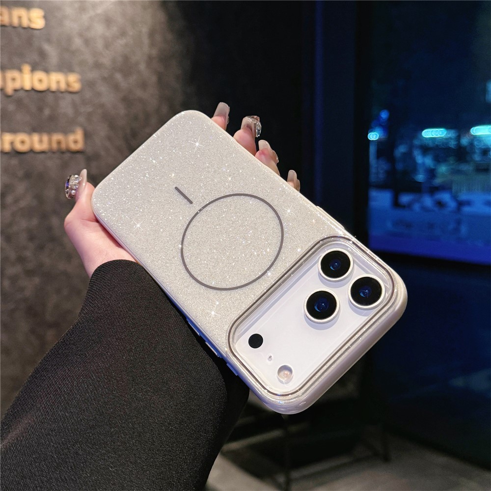 Чохол Color Glitter Magnetic для IPhone 17 Pro Max (Білий)-0