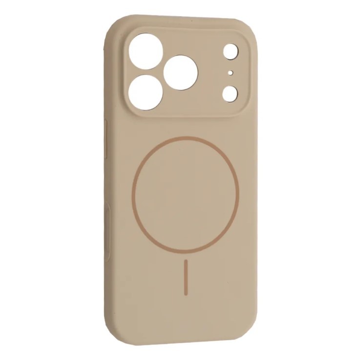 Silicone Case Full Camera Protective (AA) with MagSafe для iPhone 17 Pro Max (Antique white)-0