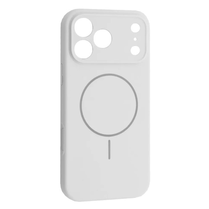 Silicone Case Full Camera Protective (AA) with MagSafe для iPhone 17 Pro Max (White)-0