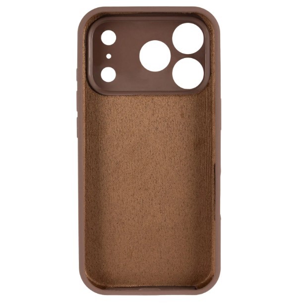 Silicone Case Full Camera Protective (AA) для iPhone 17 Pro  (Brown)-1