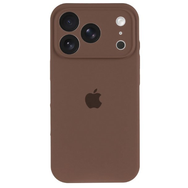 Silicone Case Full Camera Protective (AA) для iPhone 17 Pro  (Brown)-0