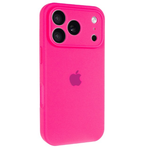 Silicone Case Full Camera Protective (AA) для iPhone 17 Pro (Barbie pink)-0
