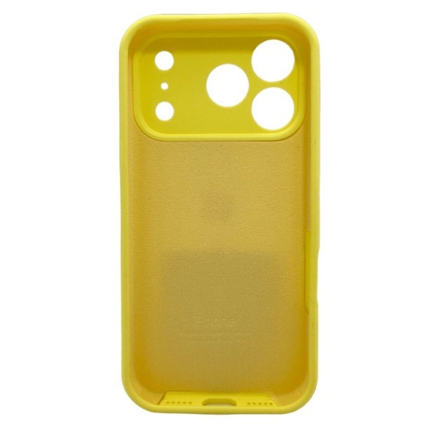 Silicone Case Full Camera Protective (AA) для iPhone 17 Pro (Yellow)-1