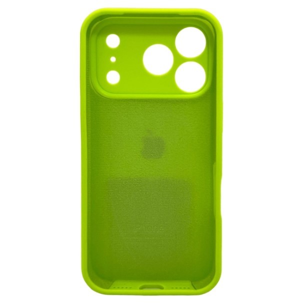 Silicone Case Full Camera Protective (AA) для iPhone 17 Pro (Neon green)-1