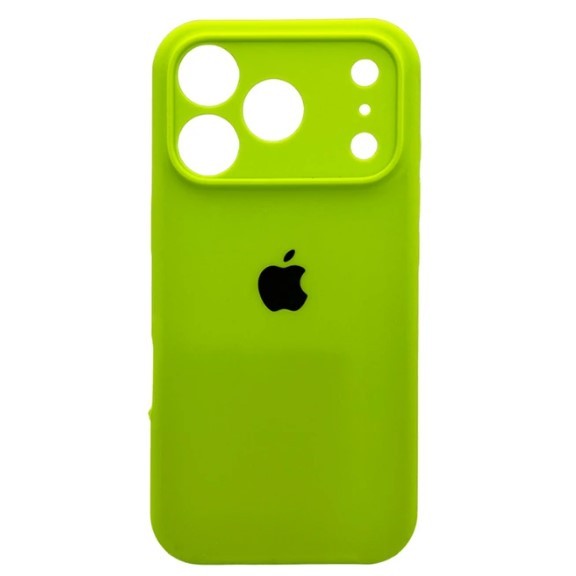 Silicone Case Full Camera Protective (AA) для iPhone 17 Pro (Neon green)-0