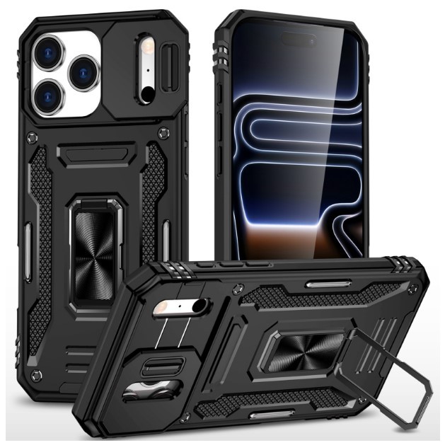 Чохол Camshield Army Ring для Iphone 17 Pro / 18 Pro чорний-0