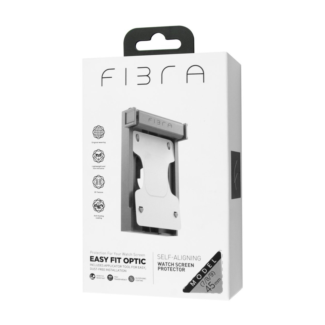 Захисне скло FIBRA Screen Protector with Applicator для Watch 45 mm (iWatch 7/8/9) (Black)-0