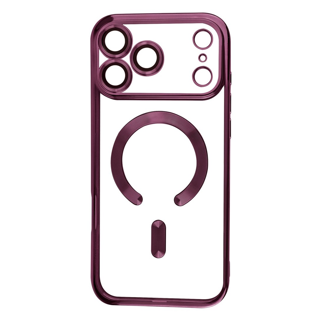 Накладка SHINING Camera MagSafe для Iphone 17 Pro Max/18 Pro Max Burgundy-0