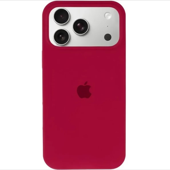 Silicone Case Full Protective (AA) для iPhone 17 Pro / 18 Pro Rose Red-0