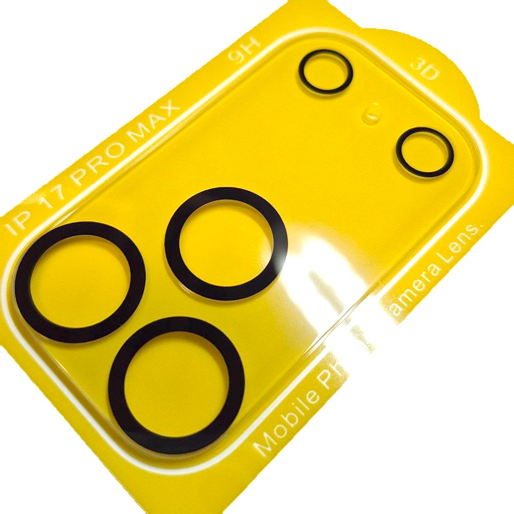 Захисне скло на камеру Full Block (тех.пак) для  iPhone 17 Pro Max (чорне)-0