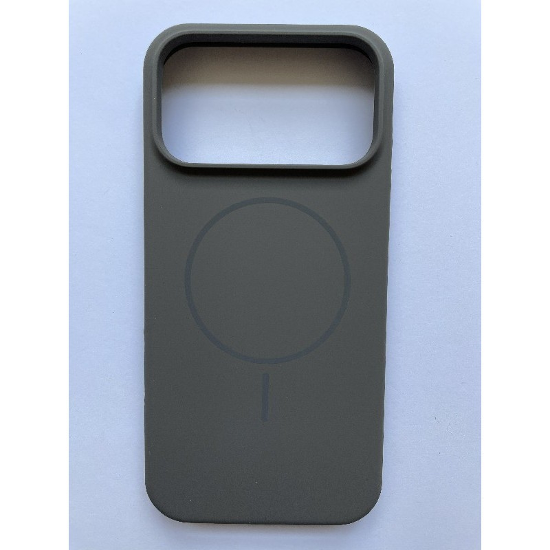 Silicone Case Full Protective (AA) with MagSafe для iPhone 17 Pro Max  (stone gray)-0