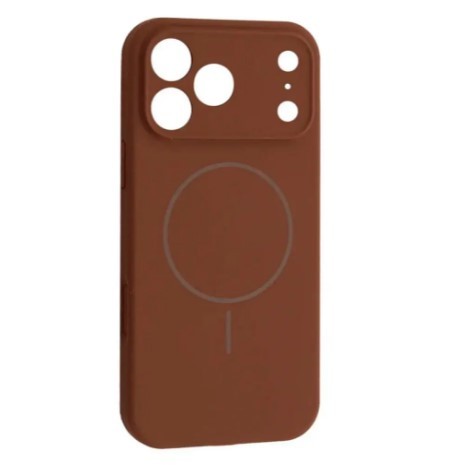 Silicone Case Full Camera Protective (AA)  with MagSafe для iPhone 17 Pro (New Brown)-0