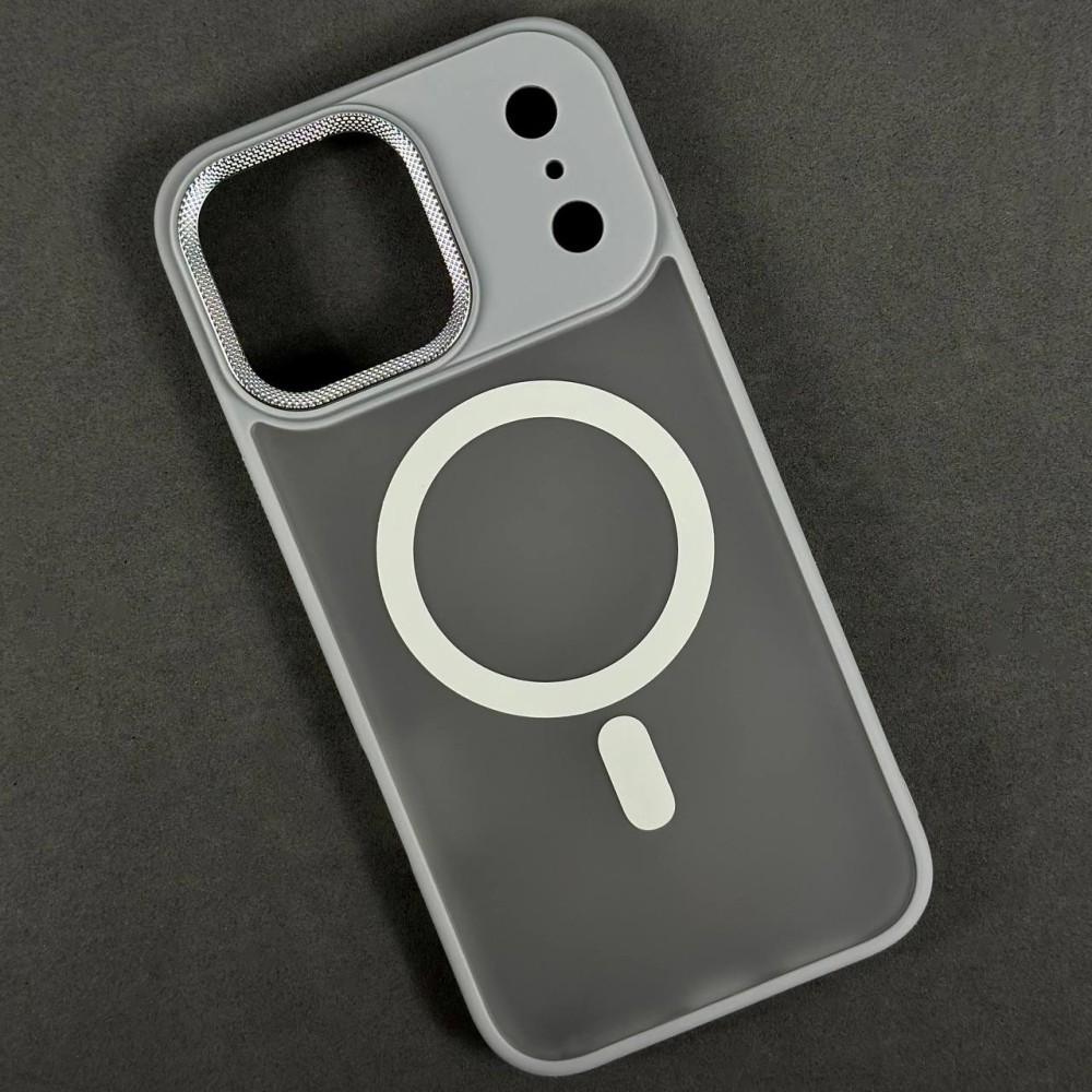 Чохол Magsafe MATTE Corrugated Camera для iPhone 17 Pro Max Сірий-0