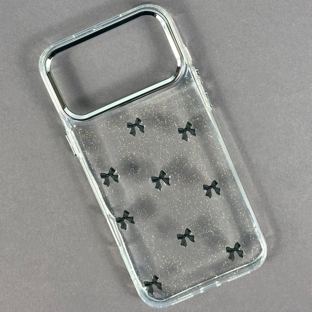 Накладка Shiny Crystal bow для Iphone 17 Pro Max (Black)-0