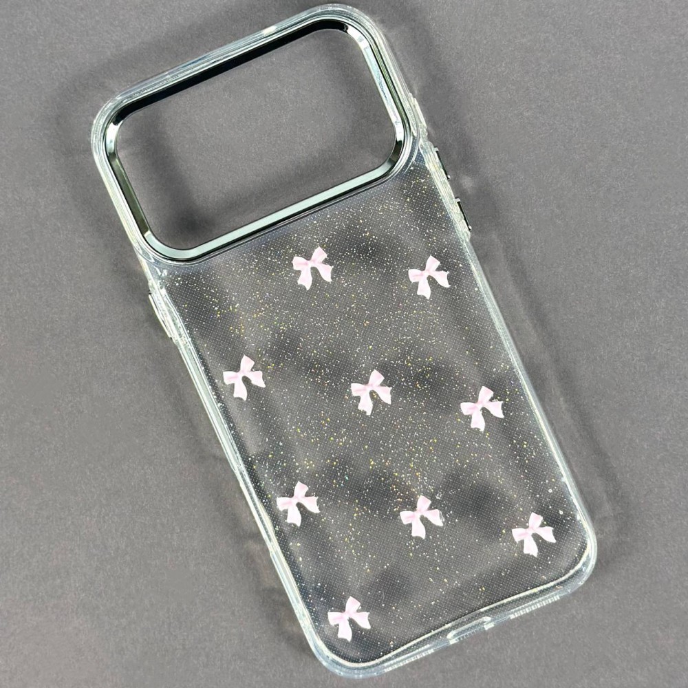 Накладка Shiny Crystal bow для Iphone 17 Pro Max (Pink)-0