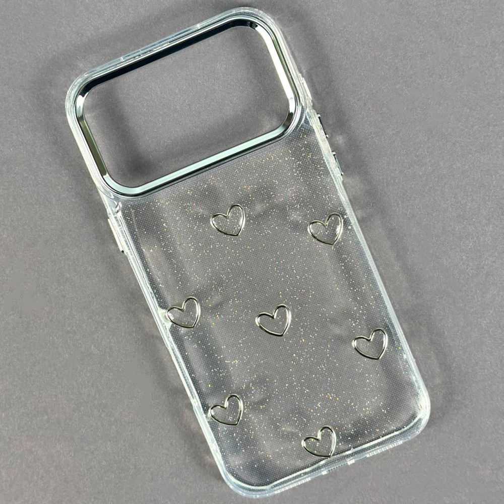 Накладка Shiny Crystal bow для Iphone 17 Pro Max (Hears)-0