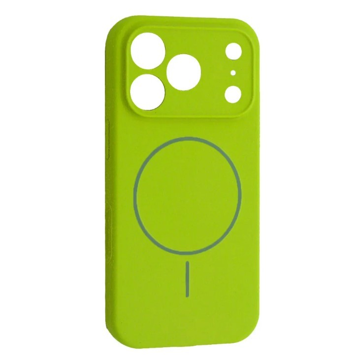Silicone Case Full Camera Protective (AA) with MagSafe для iPhone 17 Pro Max (Neon green)-0